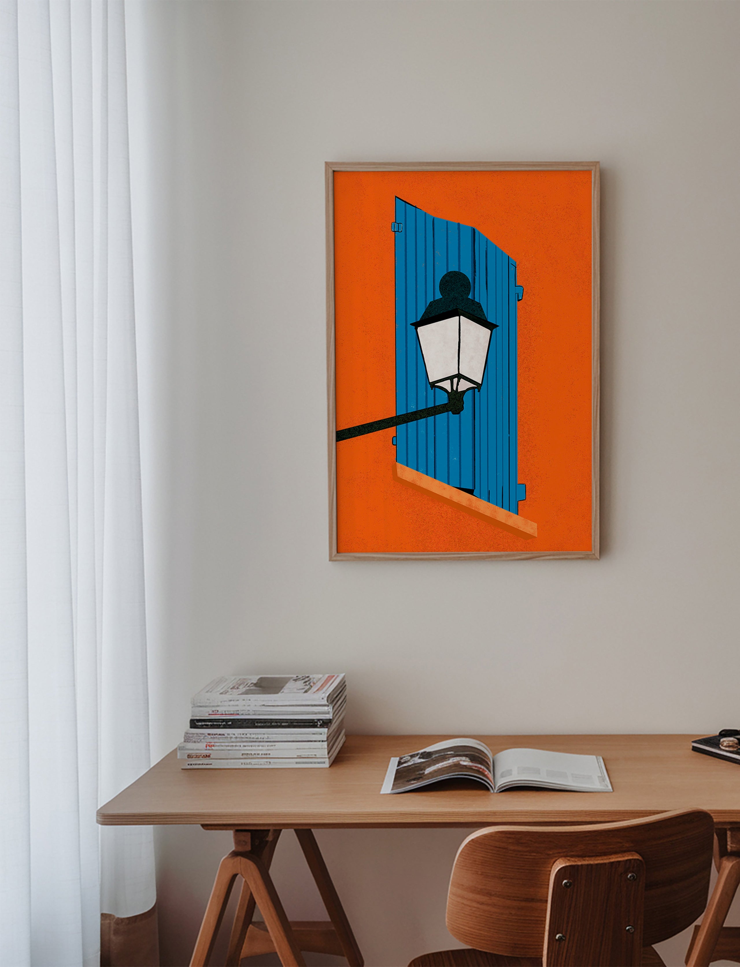 Illustration blå skodde og gadelygte – Product3