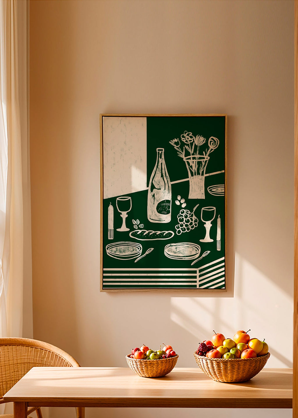 Køkkenkunst: grønt stilleben – Canvas1