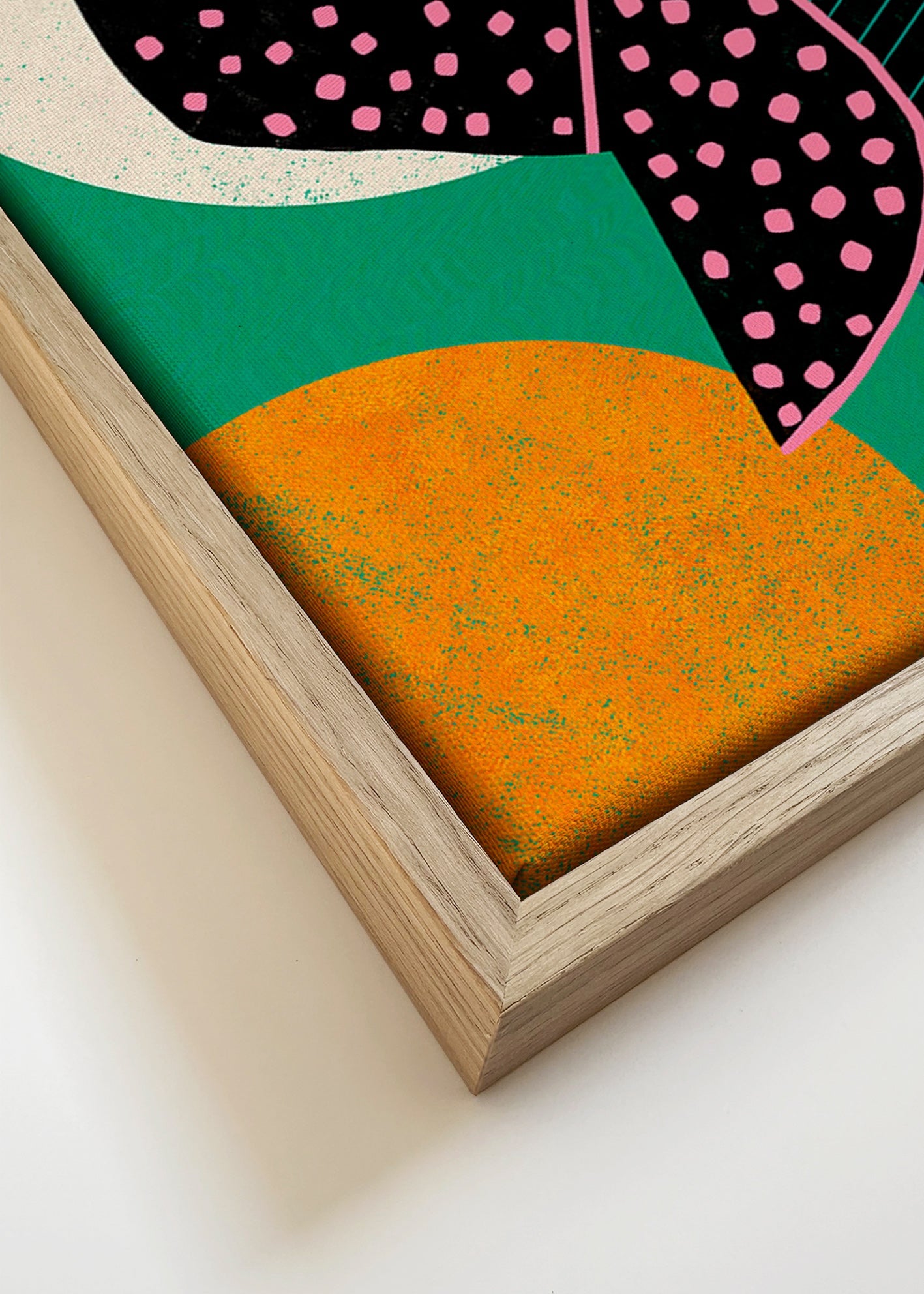 Illustration trompetmusiker under månen – Canvas detail