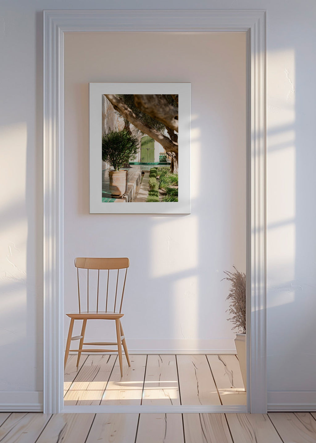 Botanisk plakat: middelhavsgård – Canvas