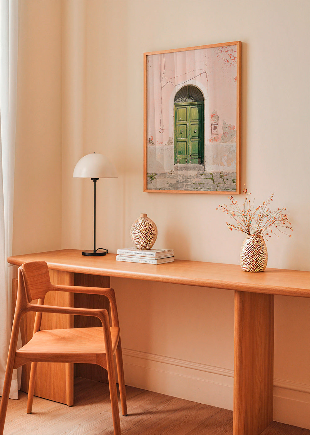Køkkenkunst: grøn dør i rosa facade – Product3
