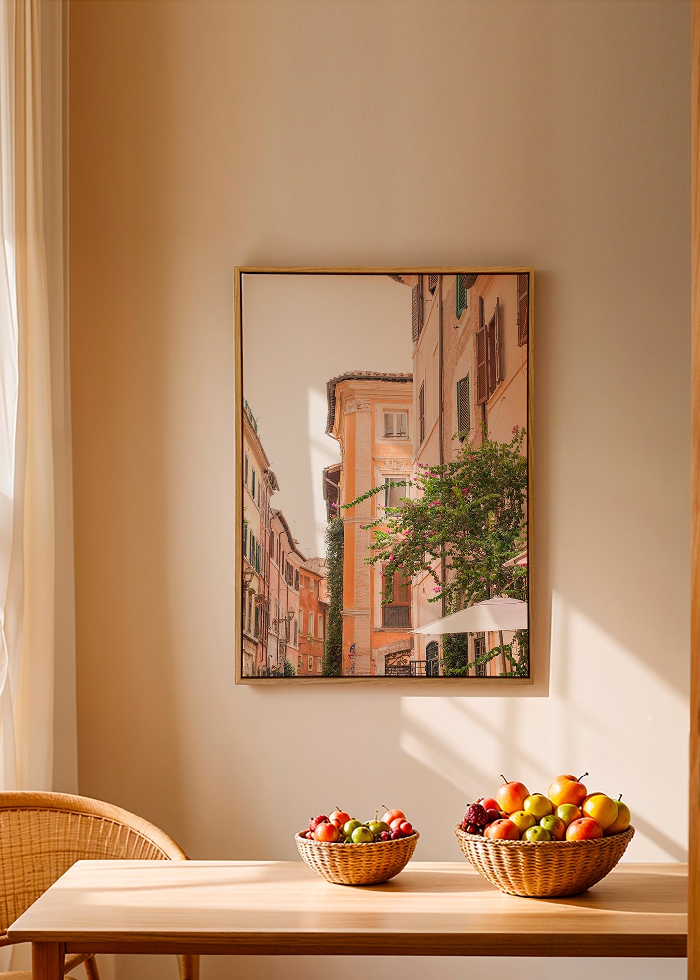 Bybillede: romersk gade med prydplanter – Canvas2