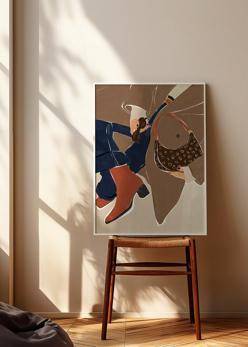 Modeillustration med taske og støvler – Product1