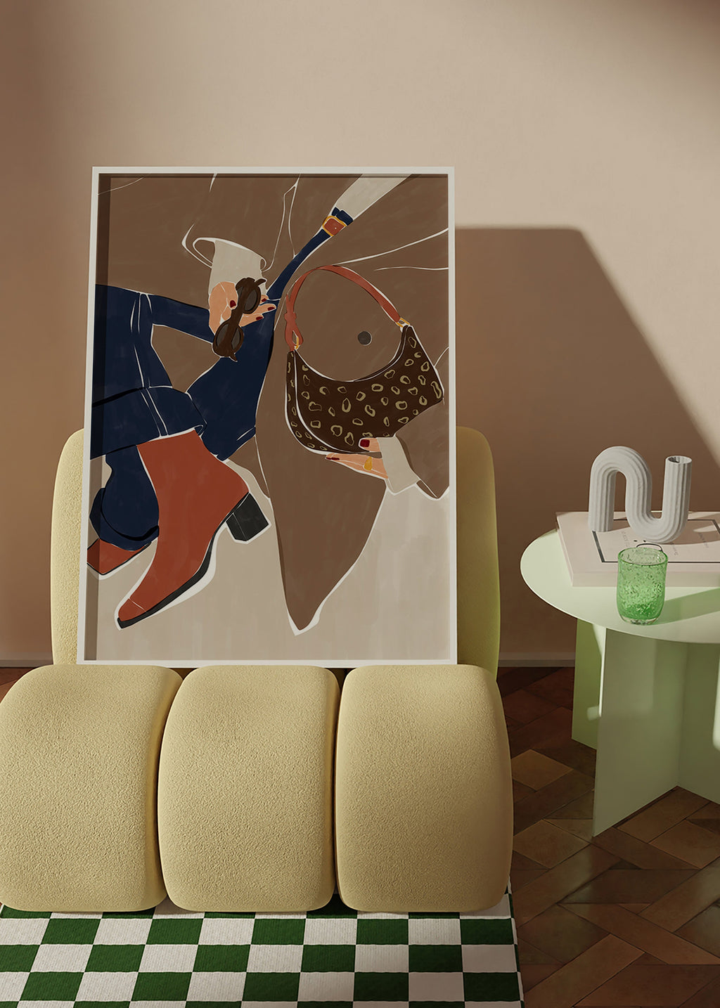Modeillustration med taske og støvler – Product3