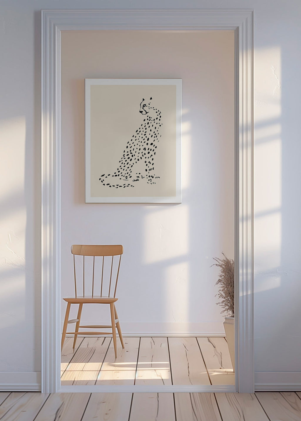 Minimalistisk gepard – Canvas