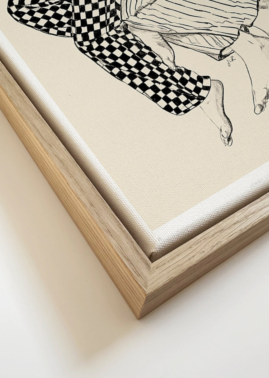 Illustration af sammenflettede ben – Canvas detail