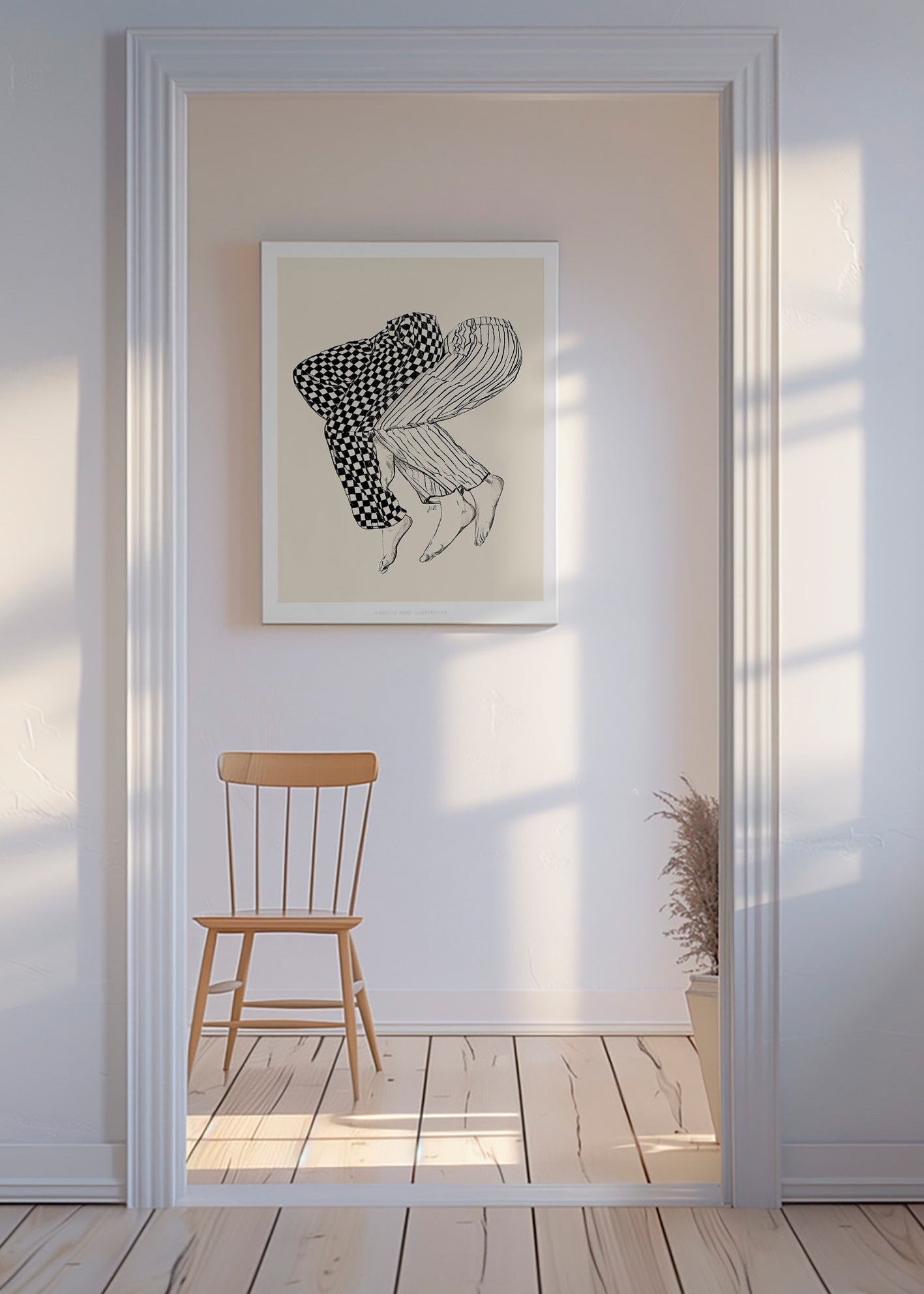 Illustration af sammenflettede ben – Canvas