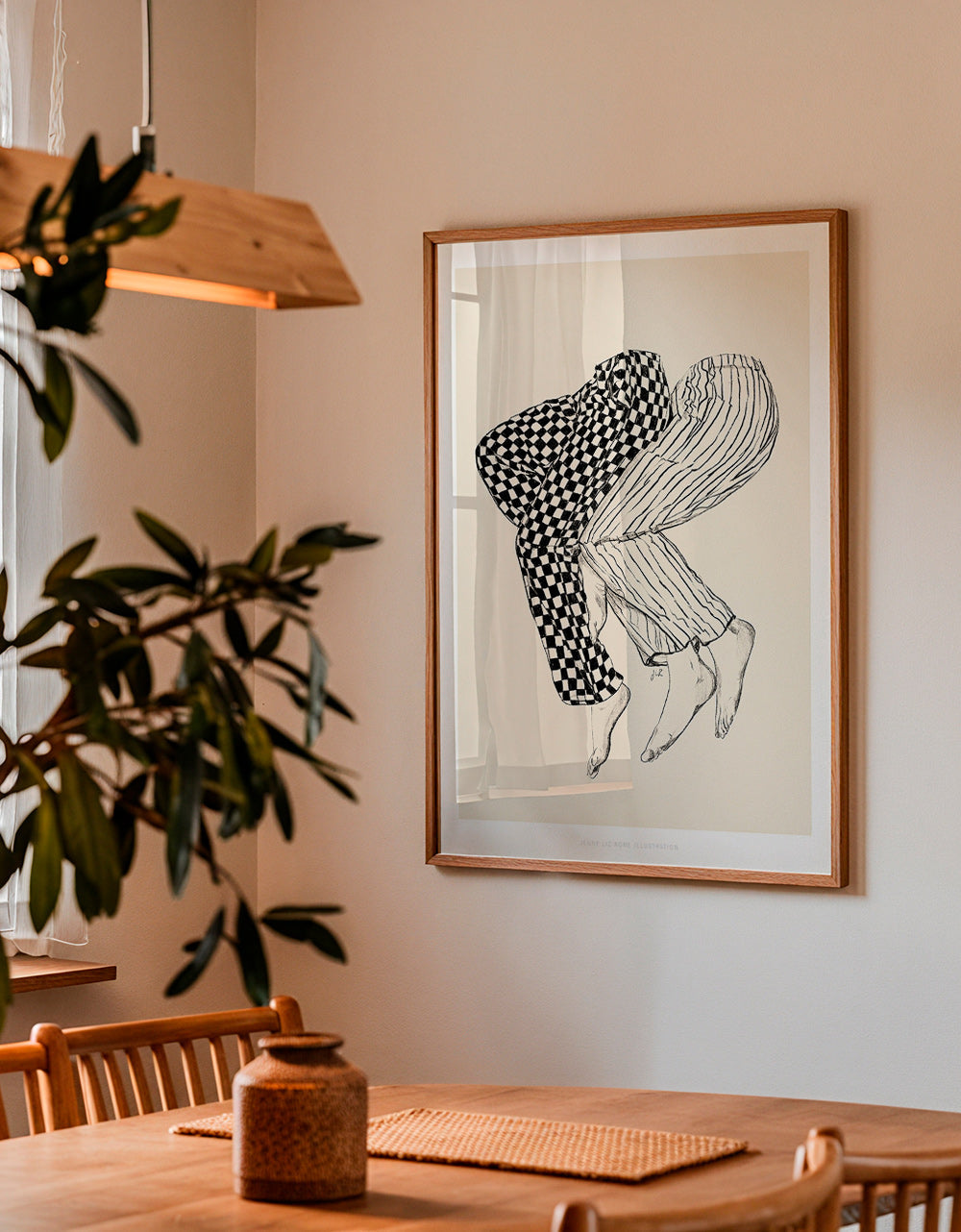 Illustration af sammenflettede ben – Product2