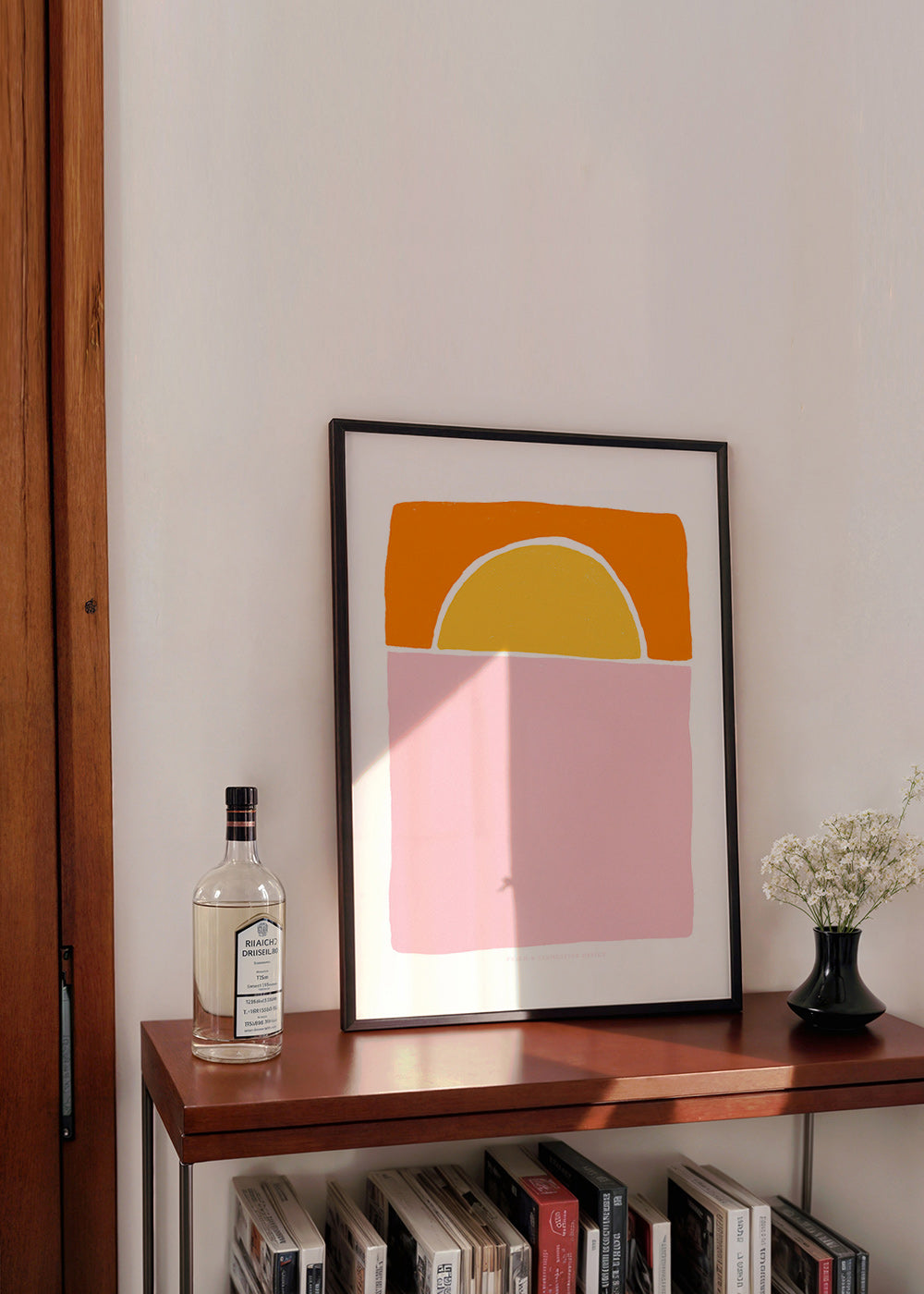 Abstrakt billede halvcirkel rosa og orange – Product1