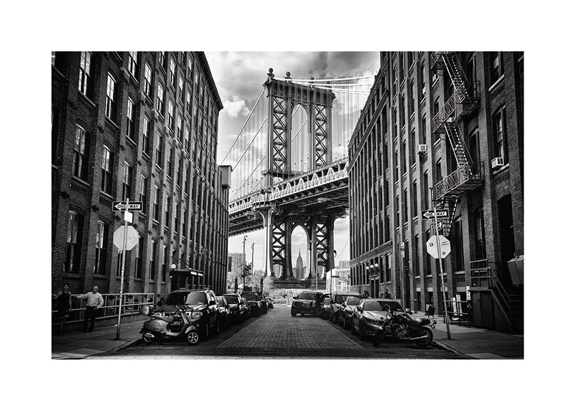 Køkkenkunst: Manhattan Bridge sort-hvid