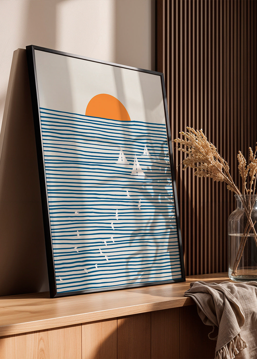 Landskabstavle med minimalistiske sejl – Product1
