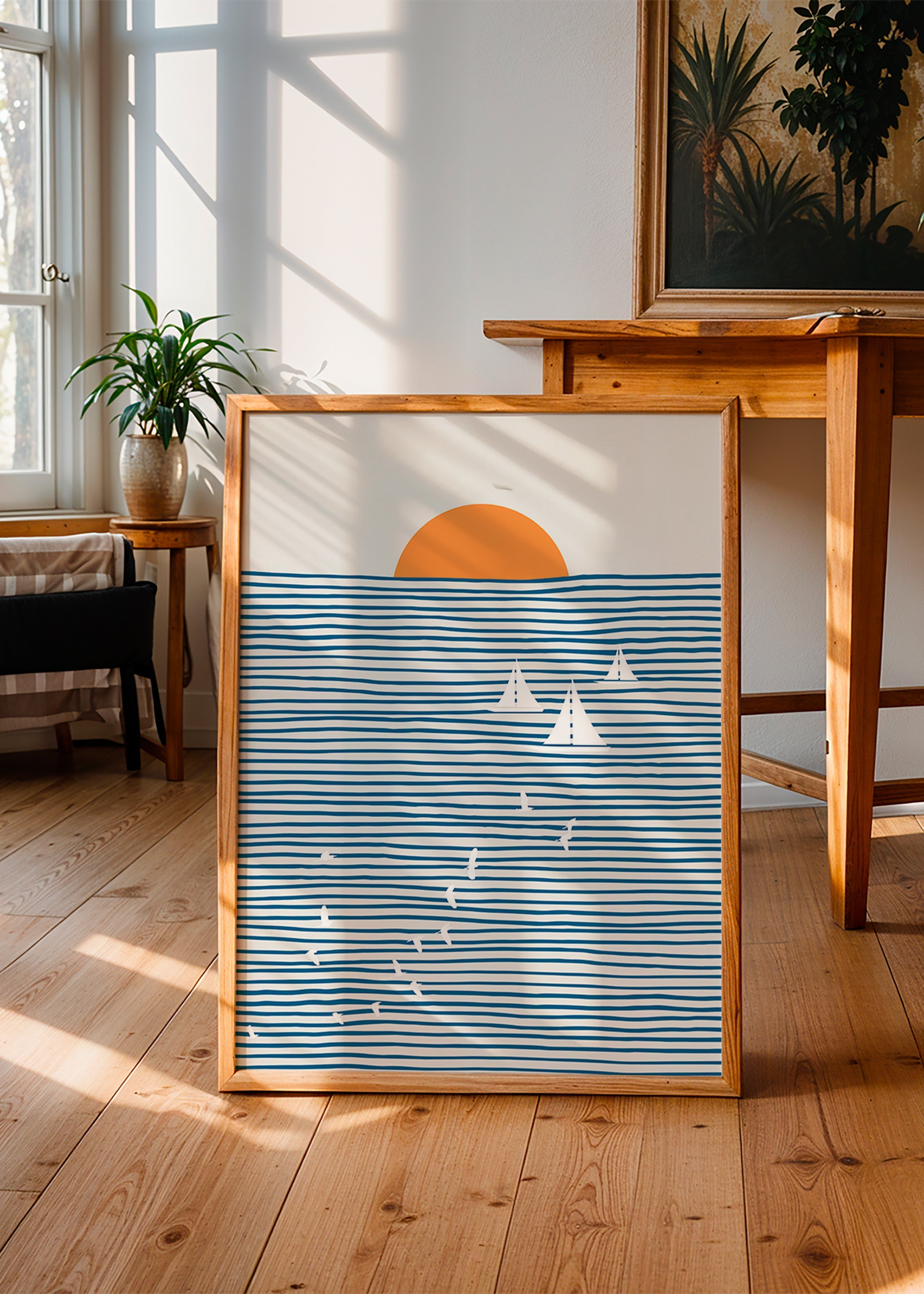 Landskabstavle med minimalistiske sejl – Product2