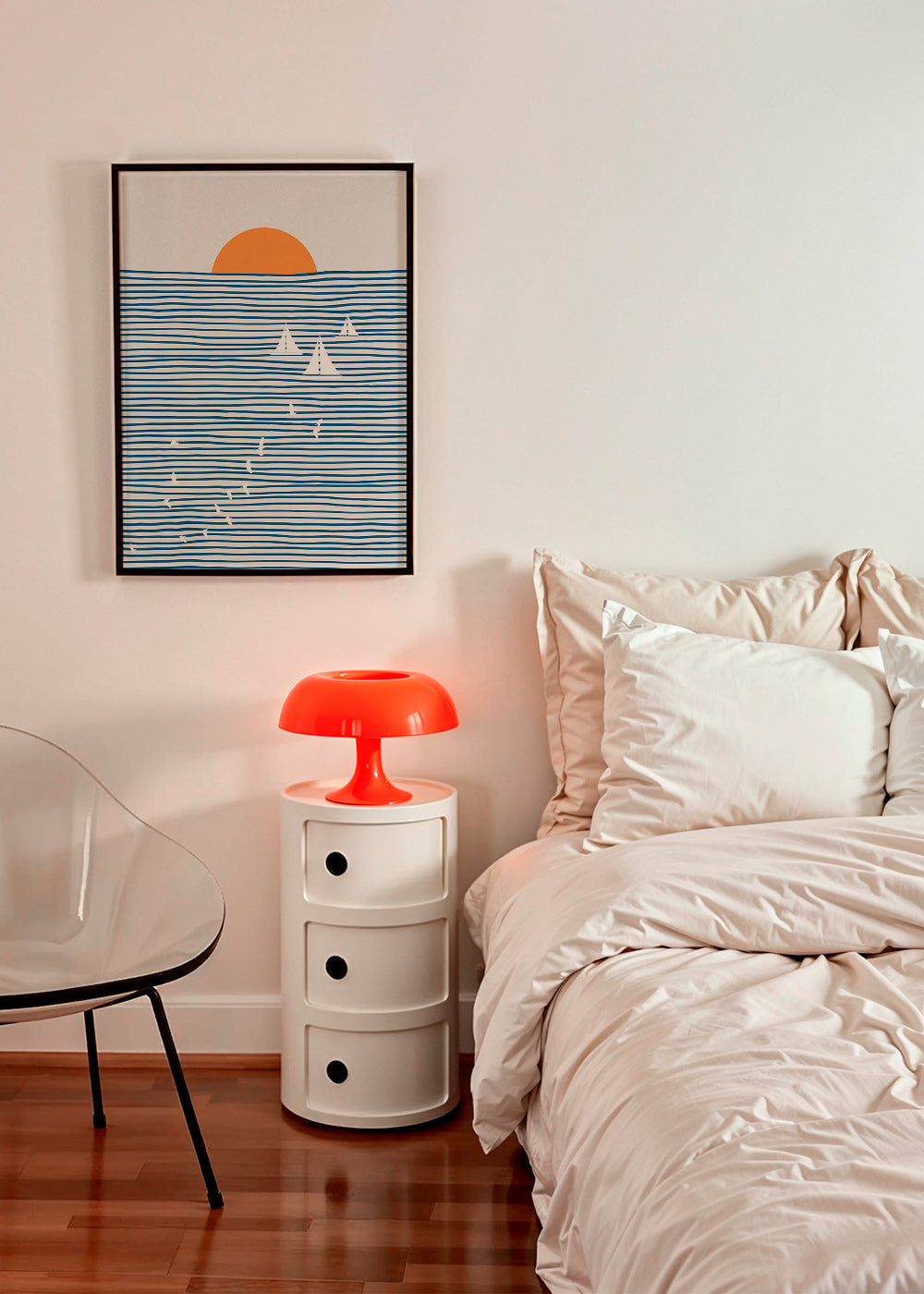 Landskabstavle med minimalistiske sejl – Product3
