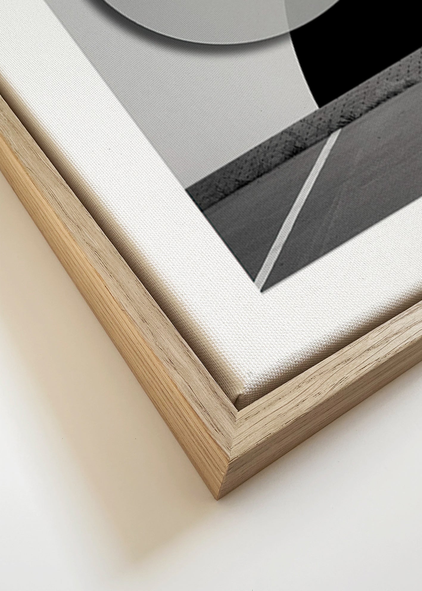 Fotografi Porsche 911 med geometrisk mural – Canvas detail