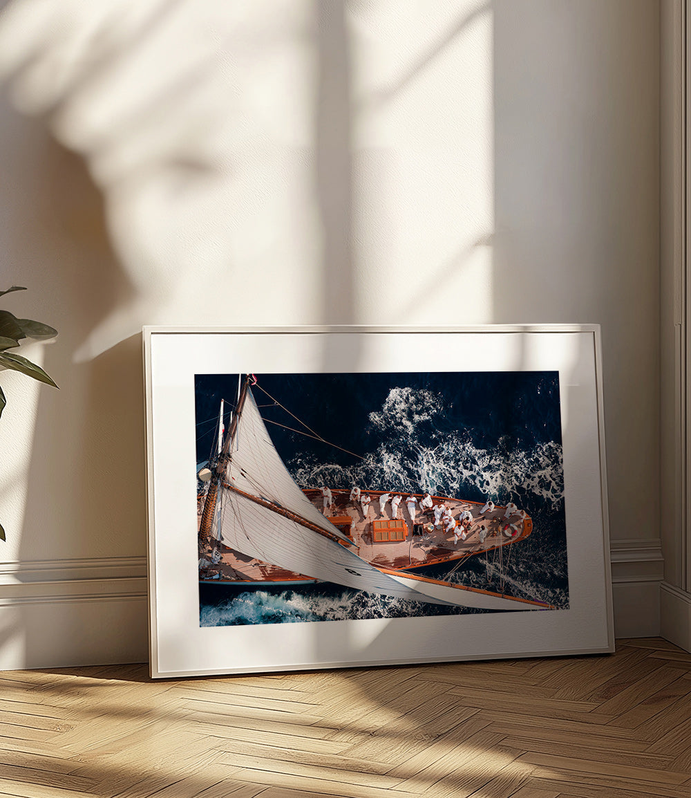 Luftfotografi af sejlbåd på åbent hav – Product1