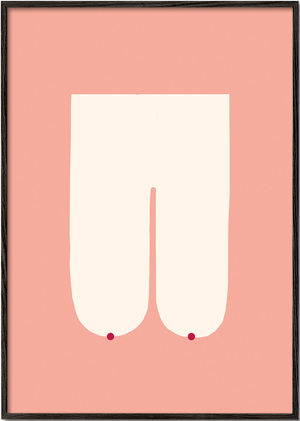 Minimalistisk feminin illustration i rosa – Black Frame