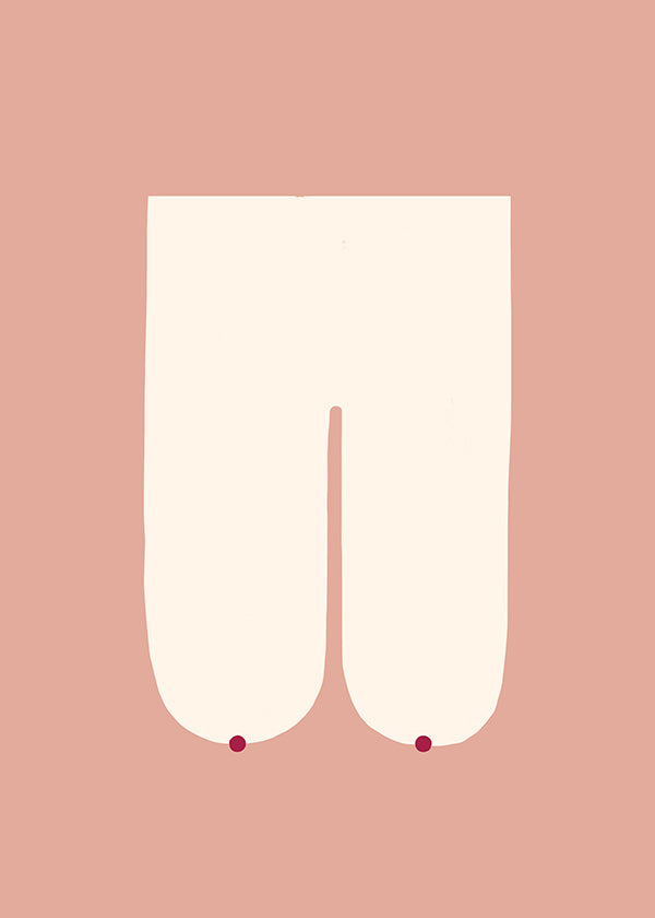 Minimalistisk feminin illustration i rosa