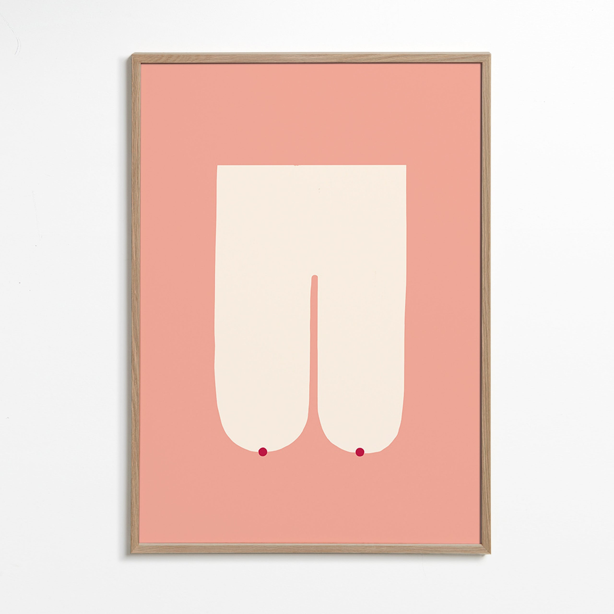 Minimalistisk feminin illustration i rosa – Oak Frame