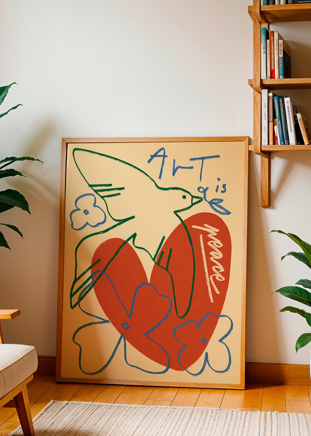 Illustration due og hjerte løse strøg – Product2