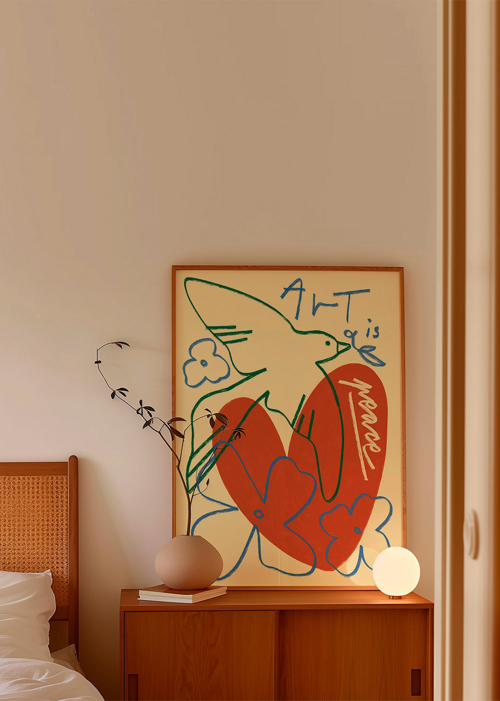 Illustration due og hjerte løse strøg – Product3