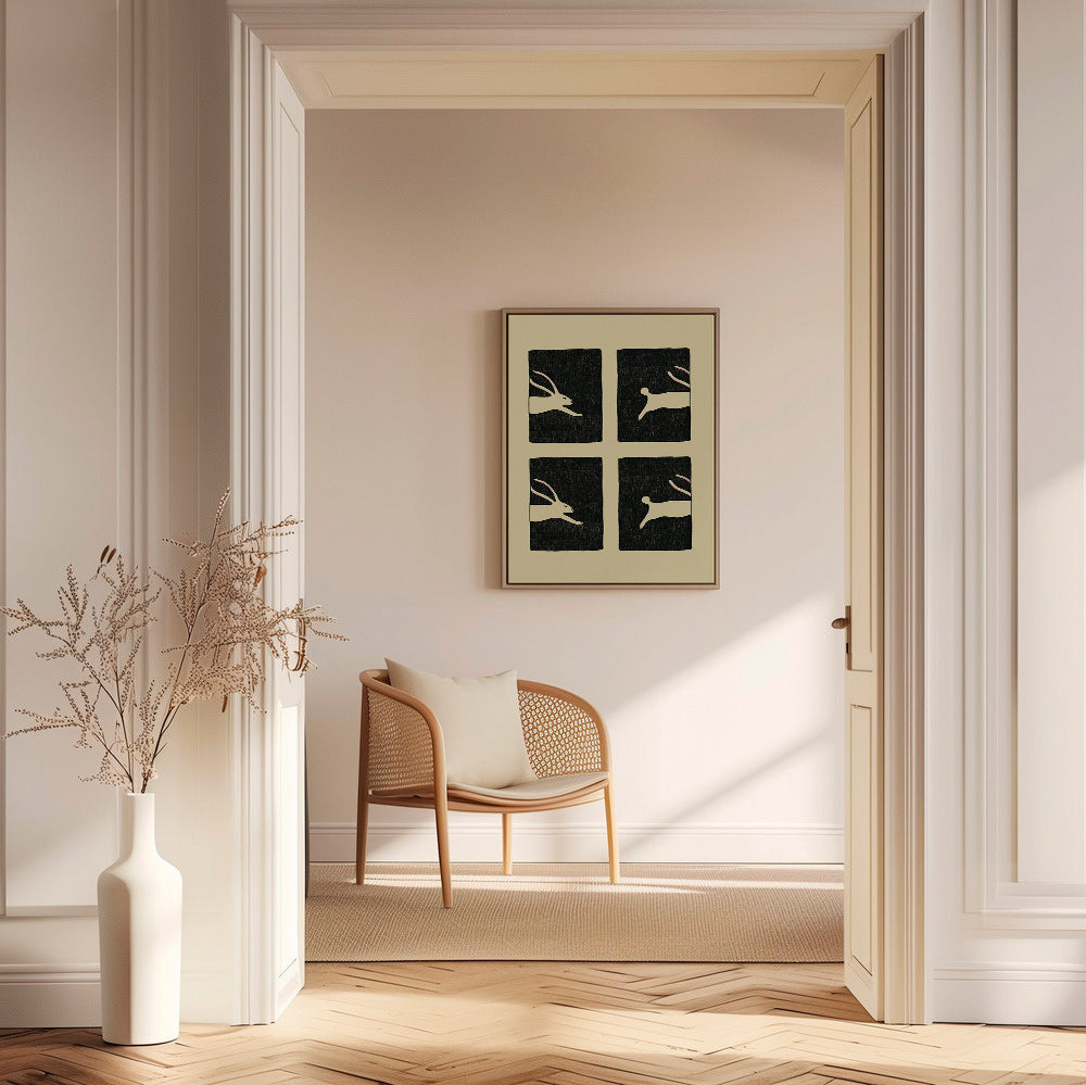 Plakat med kaniner i paneler – Canvas2