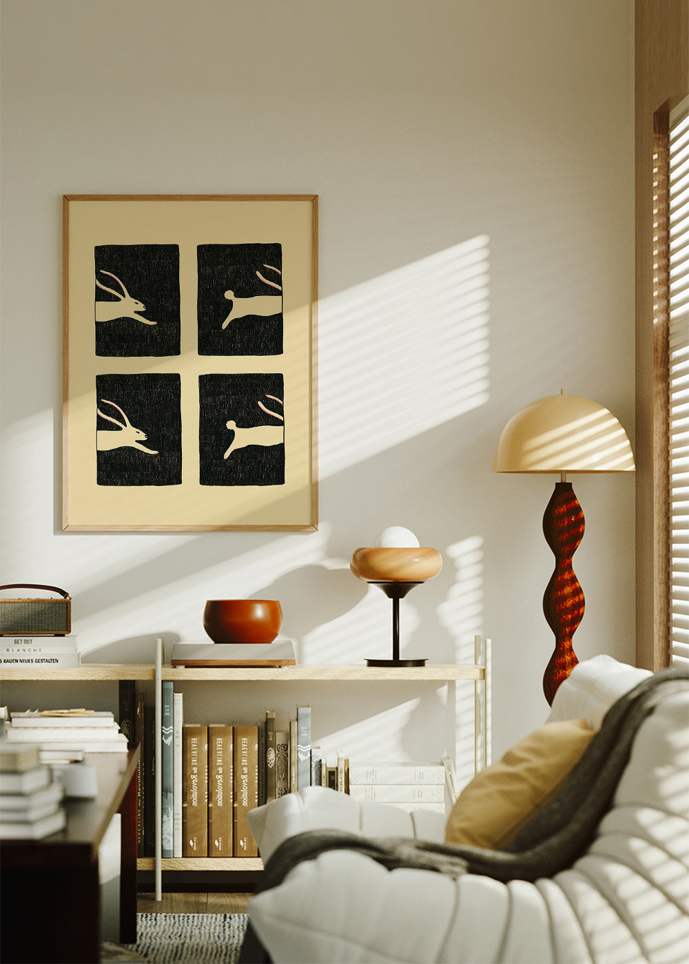 Plakat med kaniner i paneler – Product1