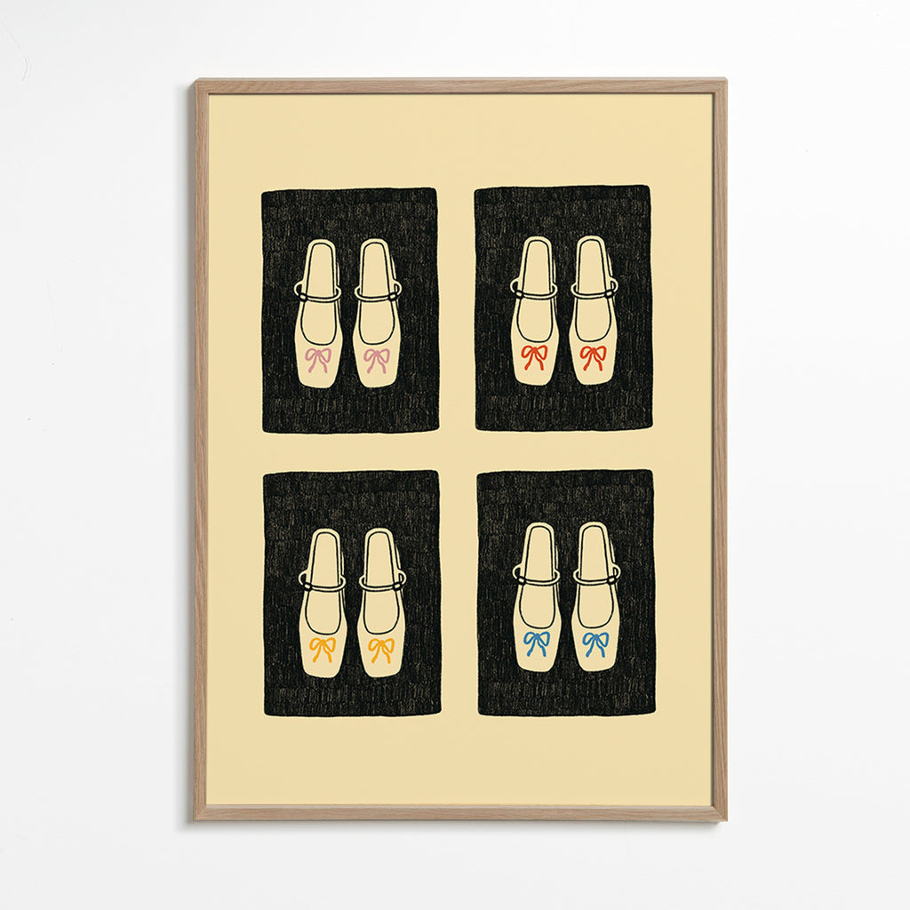 Illustration sko med sløjfer – Oak Frame