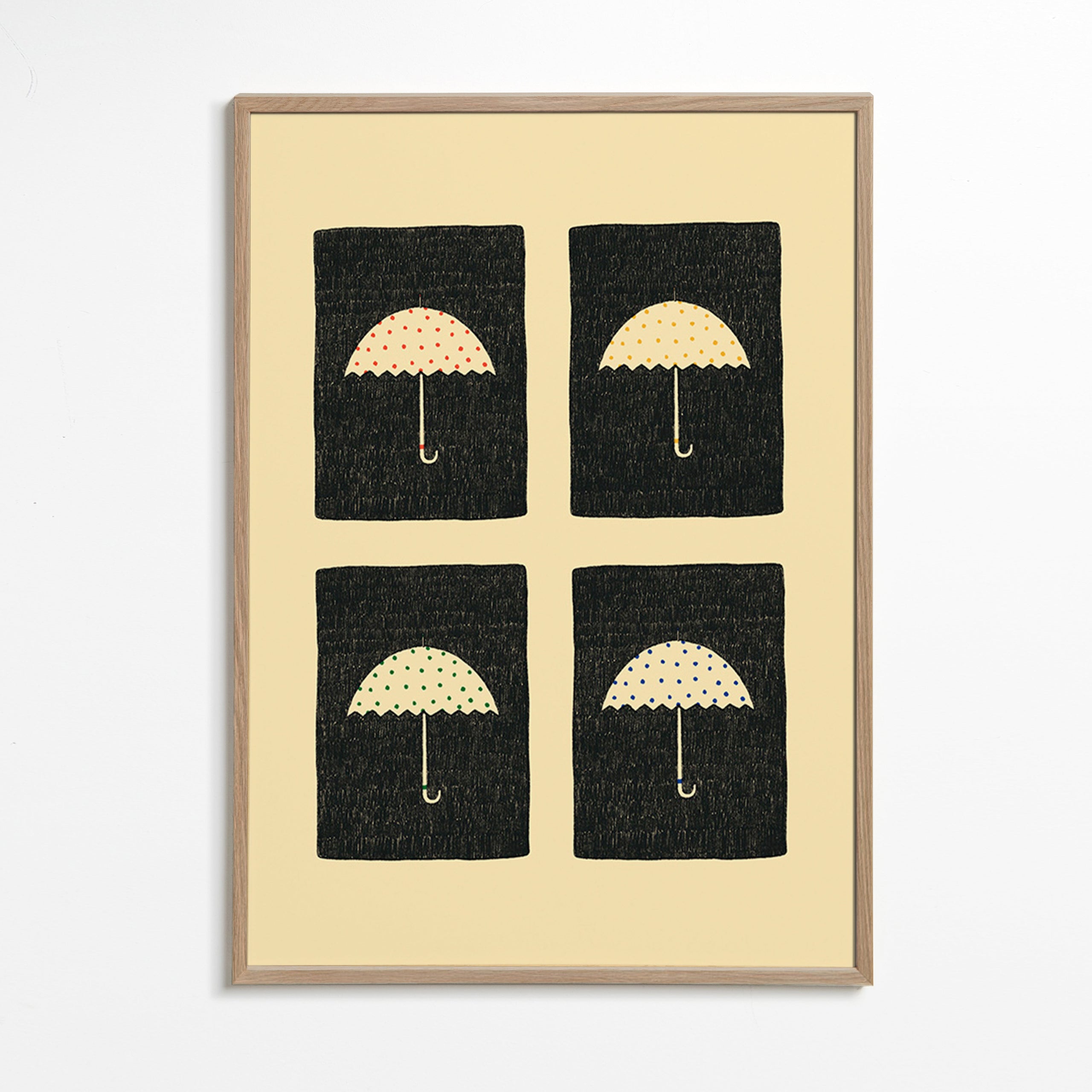 Illustration af gentagne paraplyer – Oak Frame
