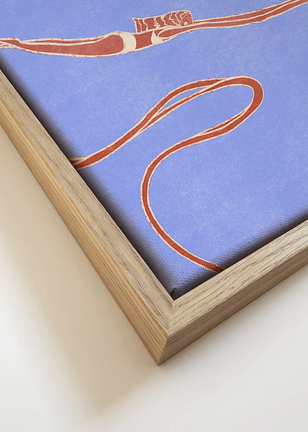 Illustration: svømmer med flydende bånd – Canvas detail