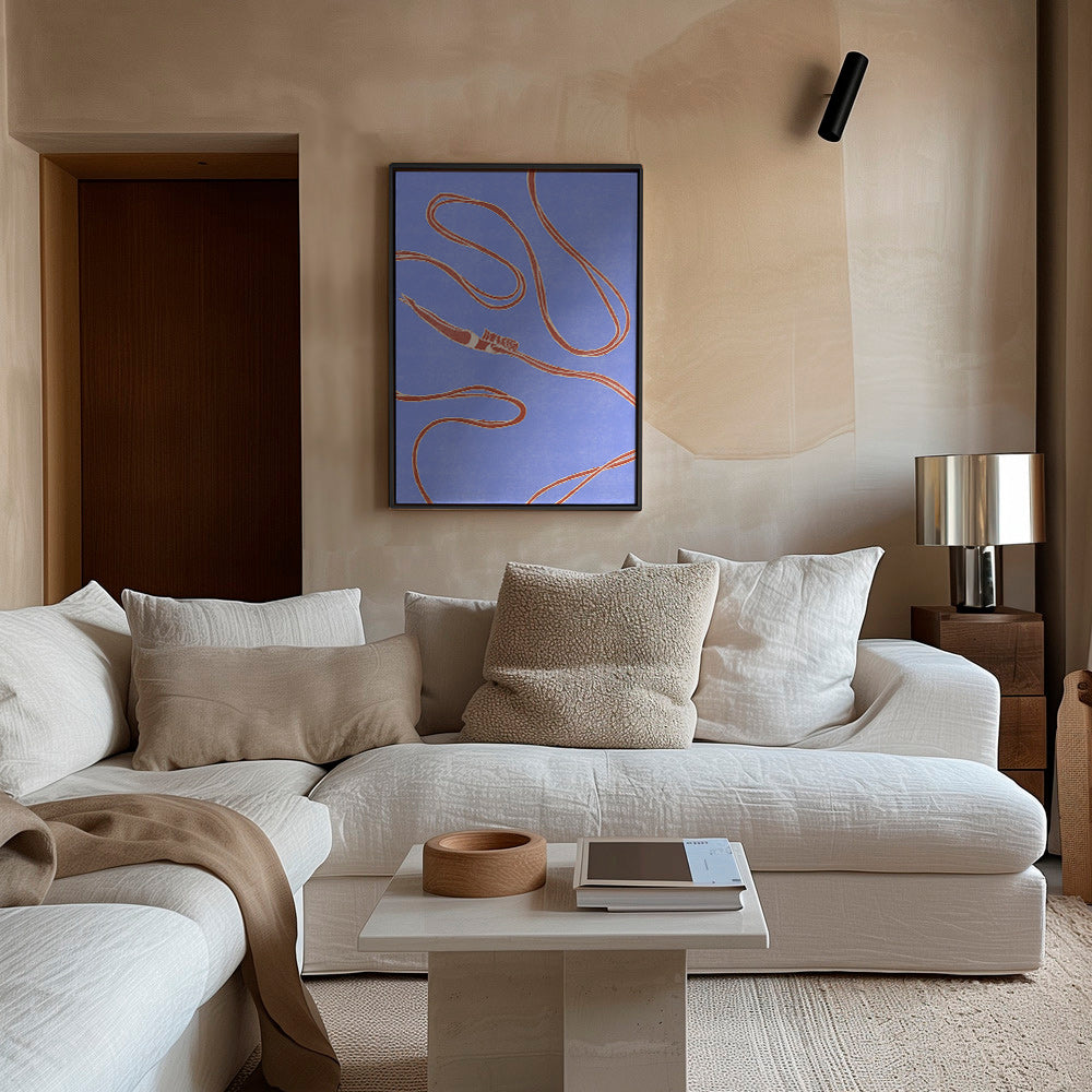 Illustration: svømmer med flydende bånd – Canvas1