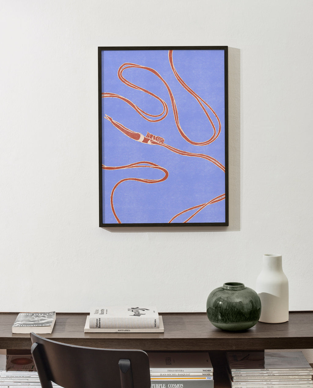 Illustration: svømmer med flydende bånd – Product3
