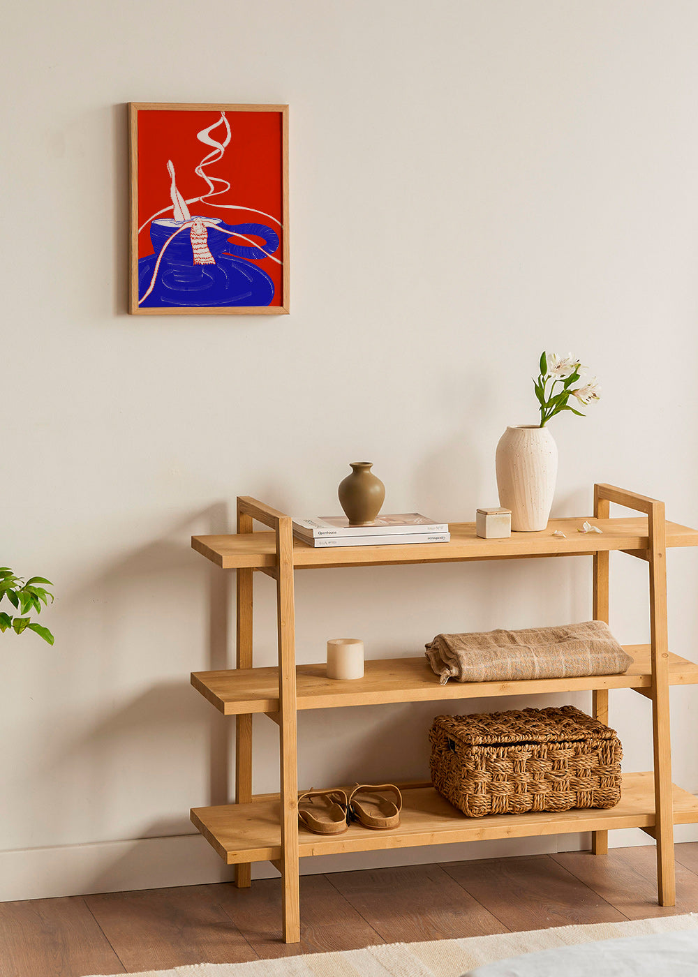 Køkkenkunst: blå kop med legende figur – Product1