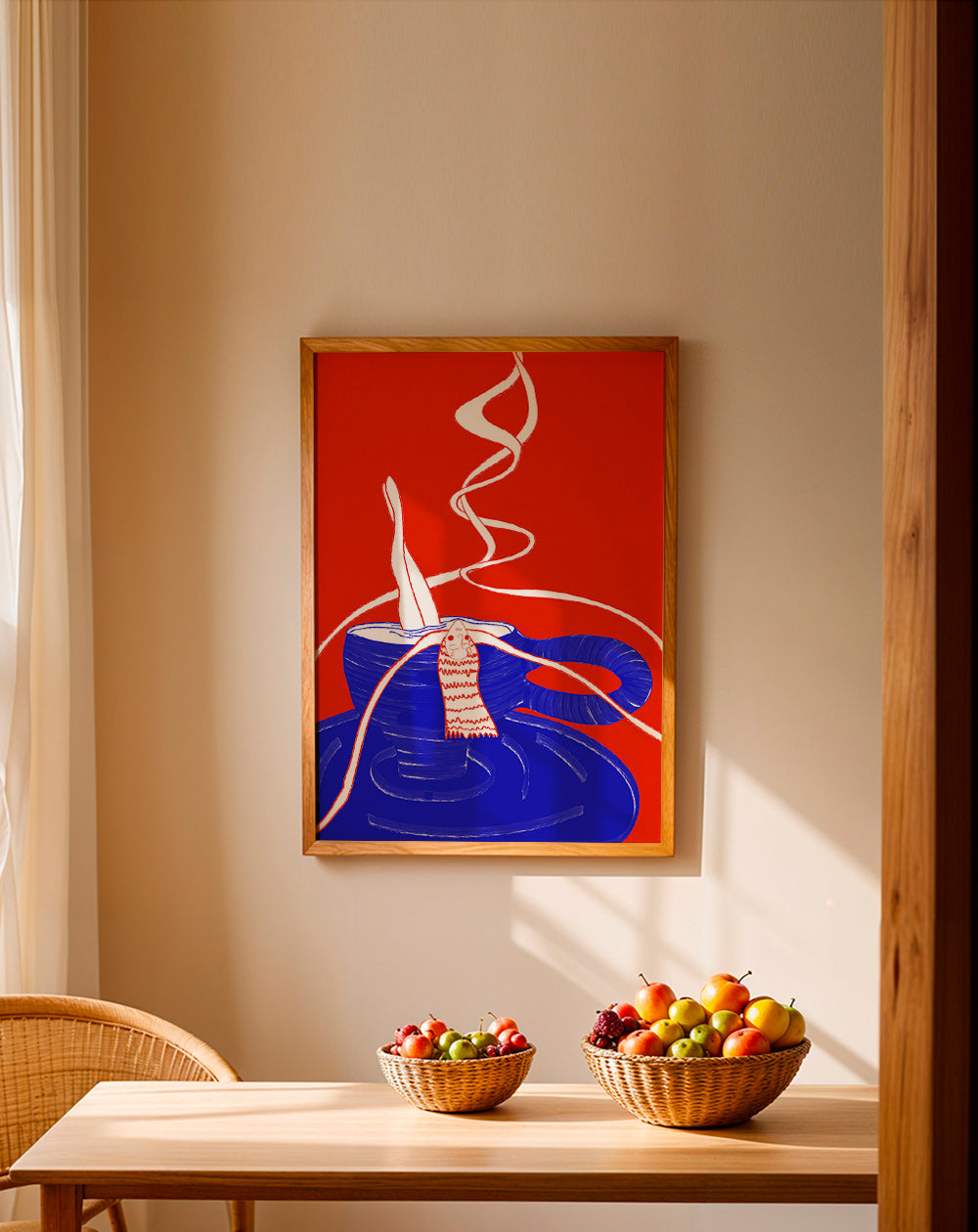 Køkkenkunst: blå kop med legende figur – Product3