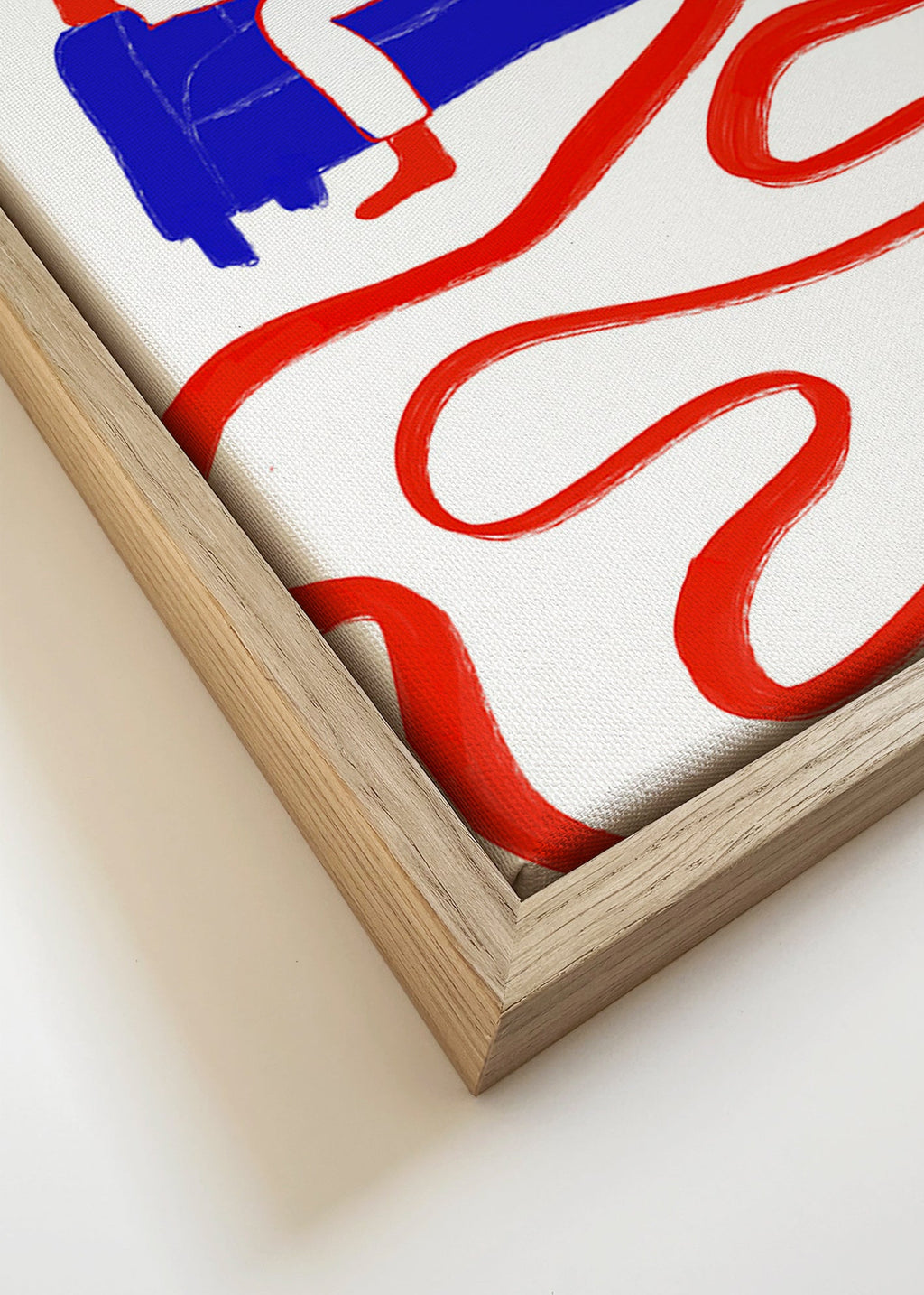Illustration af hvilende figur på sofa – Canvas detail