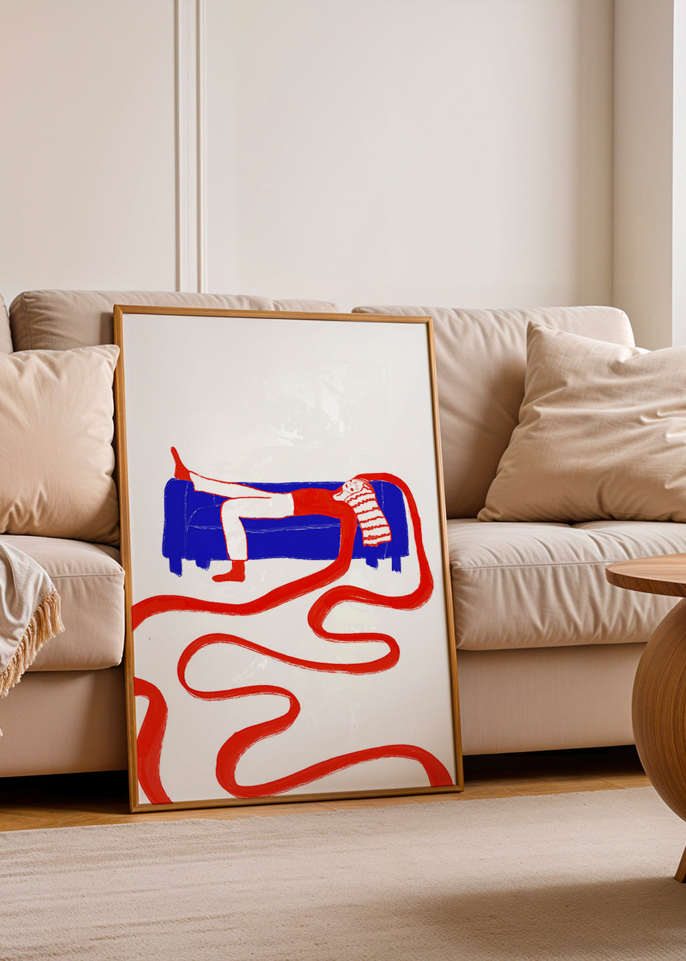 Illustration af hvilende figur på sofa – Product3