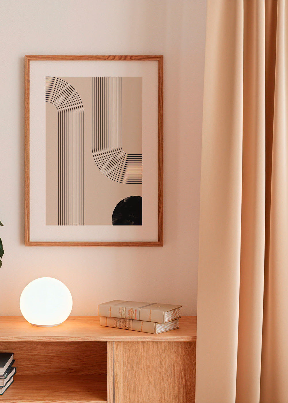 Minimalistisk plakat med buede linjer – Product1