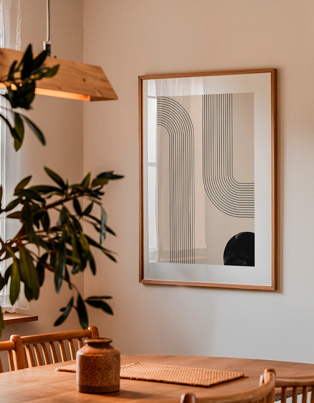 Minimalistisk plakat med buede linjer – Product2