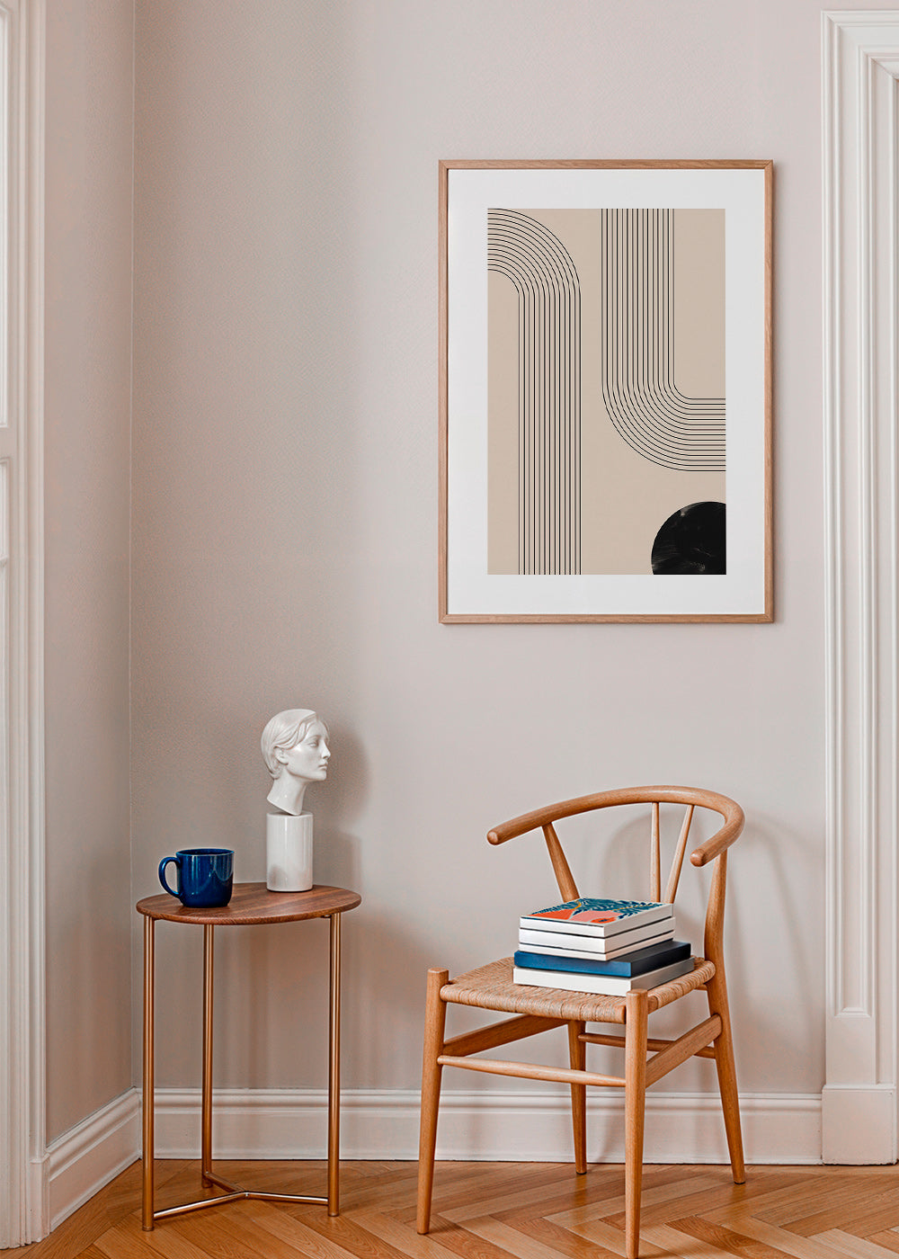 Minimalistisk plakat med buede linjer – Product3
