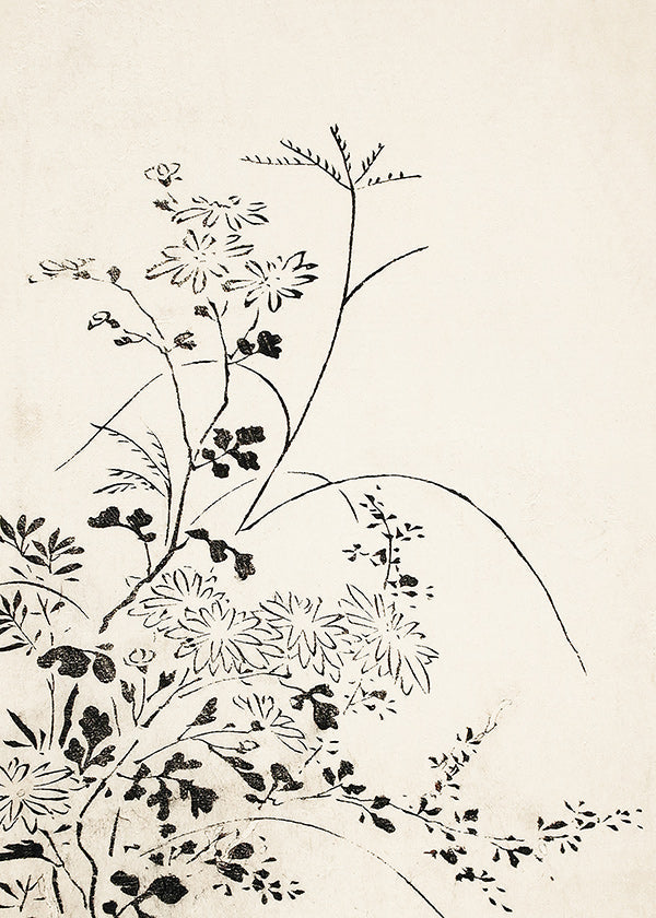 Botanisk blæktryk i japansk minimalisme