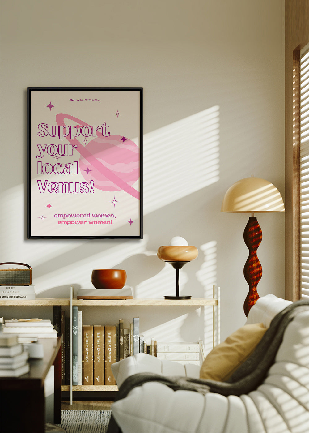 Typografisk Venus-plakat – Canvas1