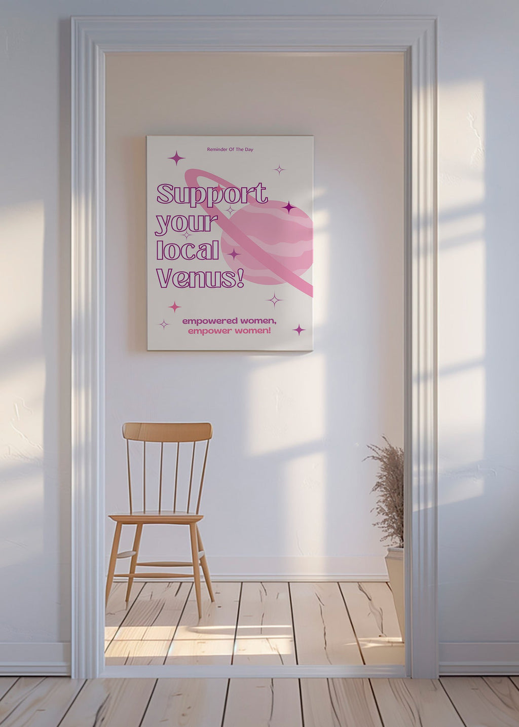 Typografisk Venus-plakat – Canvas