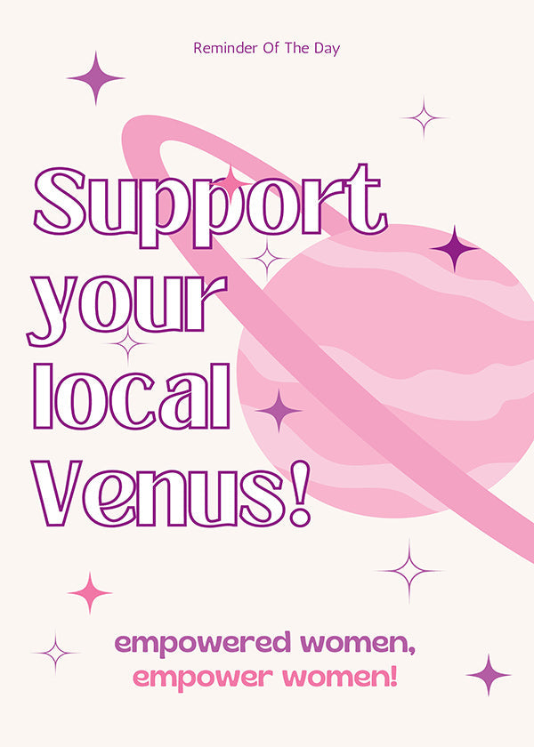Typografisk Venus-plakat