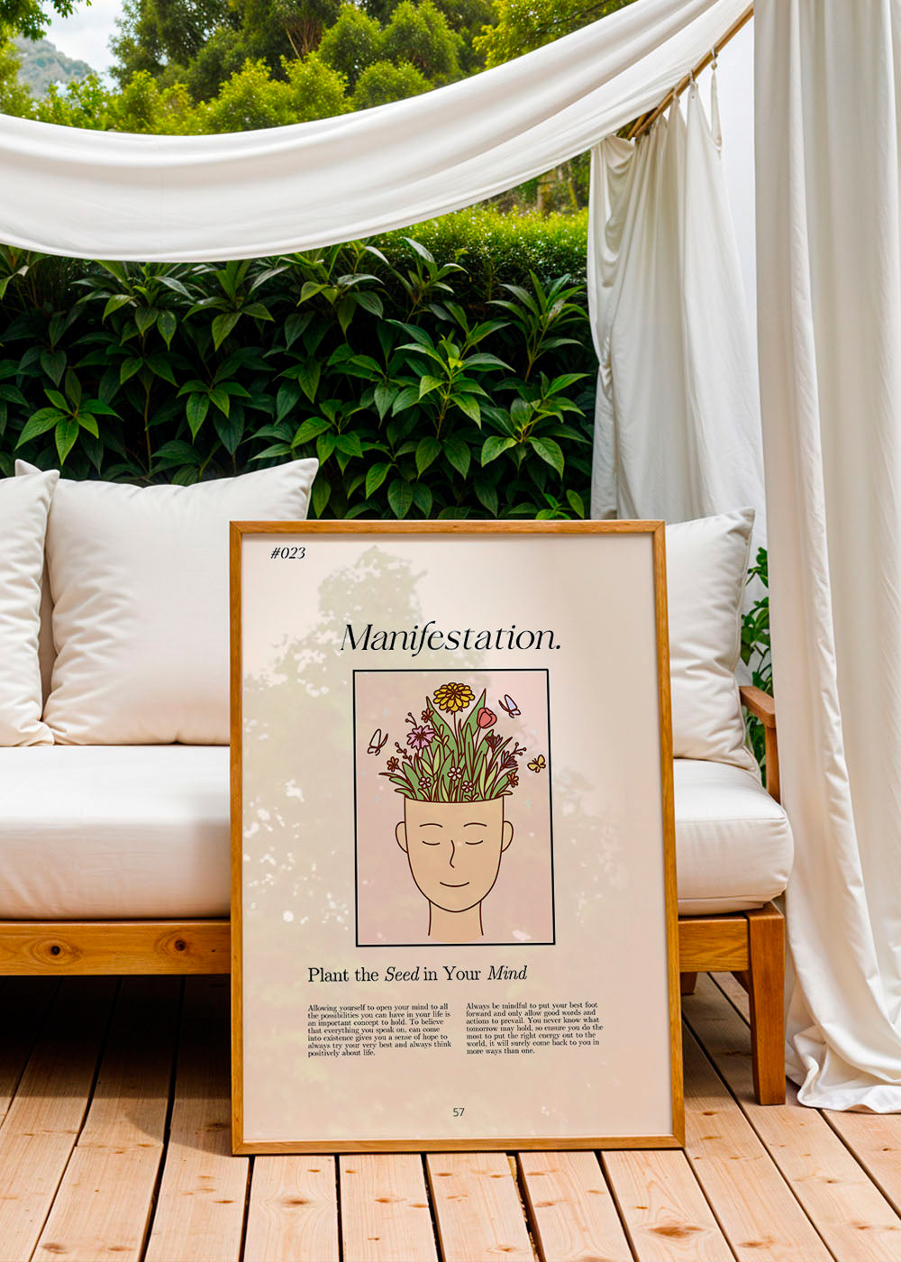 Illustration hoved med planter – Product2