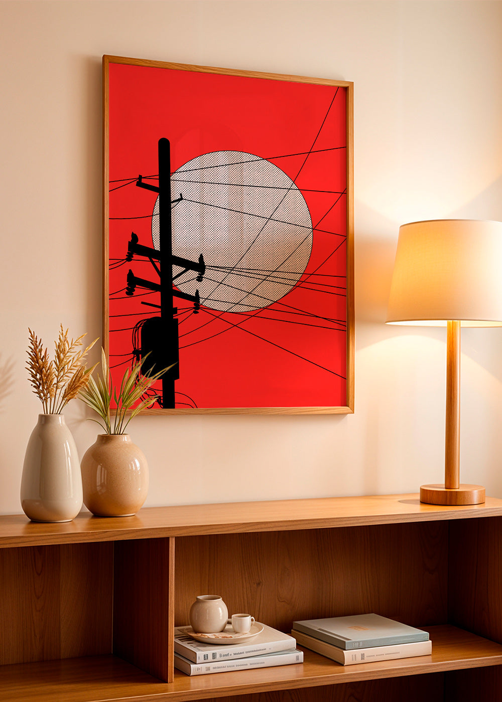 Japansk sol illustration med ledninger – Product3
