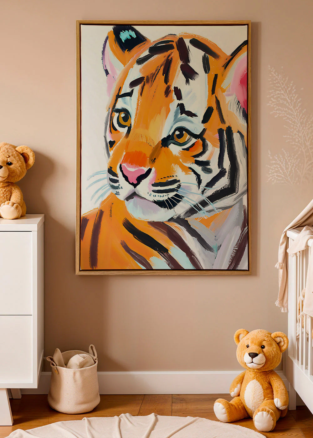 Kunst tiger illustration portræt – Canvas1