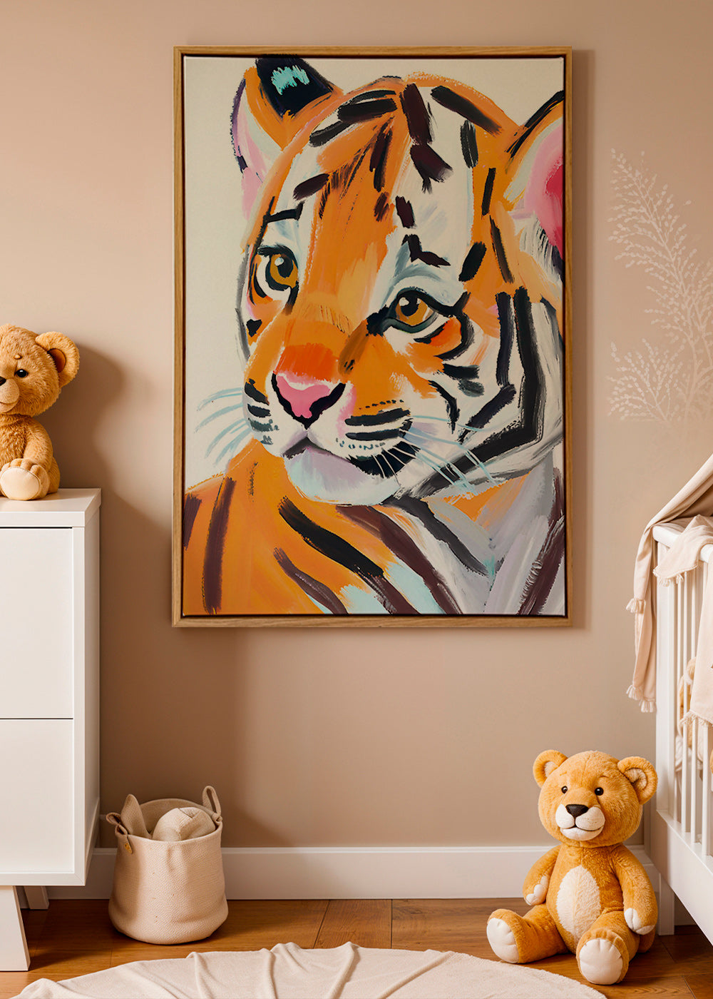 Kunst tiger illustration portræt – Canvas2