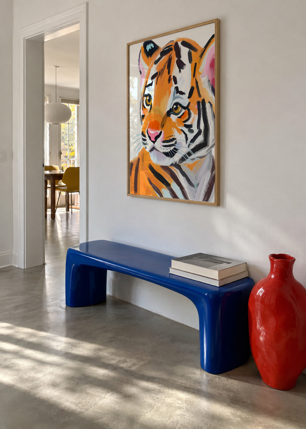 Tiger - Framed poster in an interior