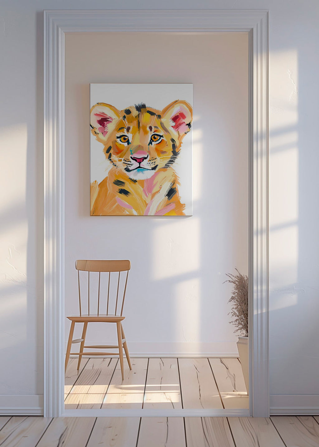 Kunstværk tigerunge illustration – Canvas