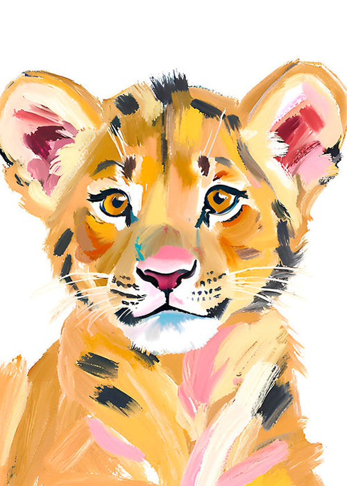 Kunstværk tigerunge illustration