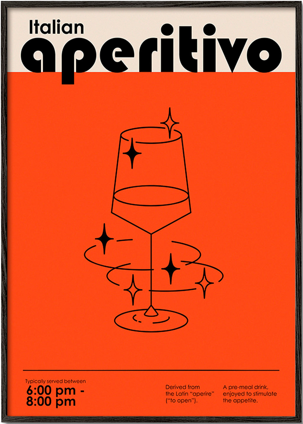 Køkkenkunst Italiensk aperitif – Black Frame